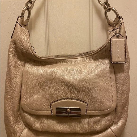 Coach Kristin Boho Crossbody Bag in Champagne Beige EUC!! - Picture 1 of 15